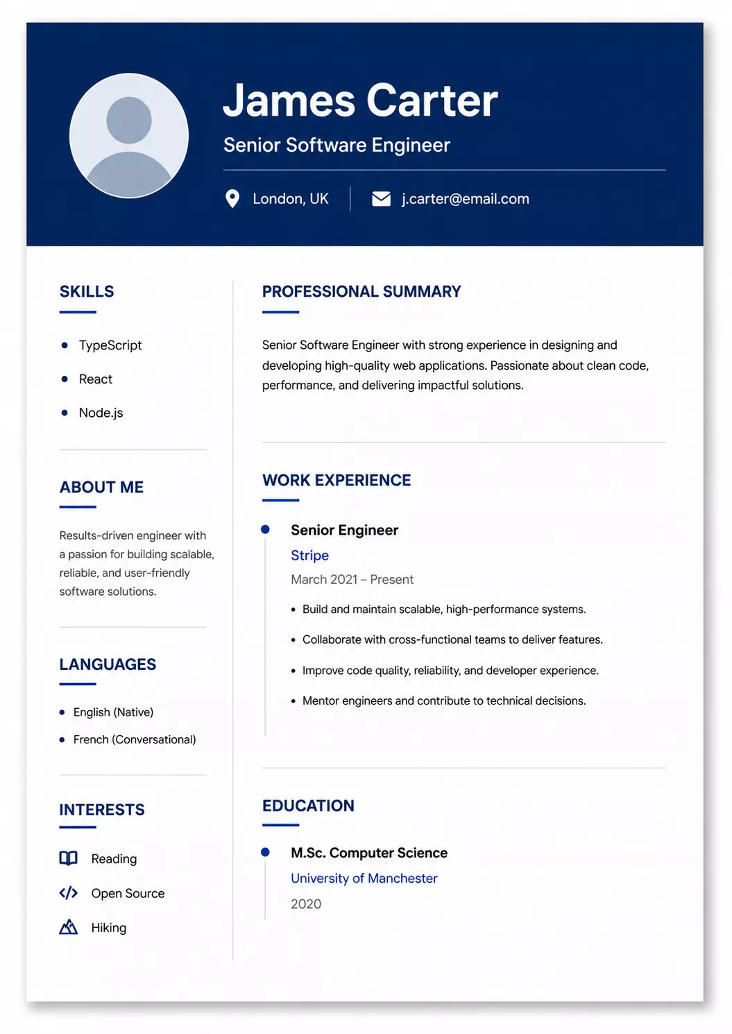 Resume example